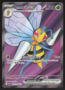 Beedrill ex 098/086 Ultra Rare ME04: Chaos Rising Pokemon Near Mint - Image 1