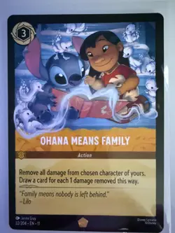 Disney Lorcana Ohana Means Family Winterspell Non Foil - Image 1