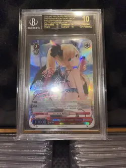BGS 10 Black Label Weiss Schwarz Tanning Oil, Yuzuki Choco SP Signed Hololive - Image 2