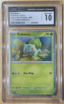 Pokemon TCG: CGC 10 GEM MINT Bulbasaur 046 Black Star Promo S&V 151 - Image 1