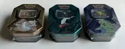 Tyranitar Slaking Darkrai Triple Whammy Tin Set of 3 Factory Sealed Pokemon - Image 2