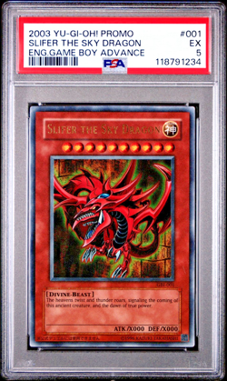 PSA 5 Slifer The Sky Dragon GBI-001 Ultra Rare Game Boy Advance Promo YUGIOH - Image 1