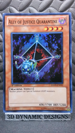 | Yugioh Ally of Justice Quarantine HA03-EN051 1st Edition Super Rare NM 🔥 | - Image 1