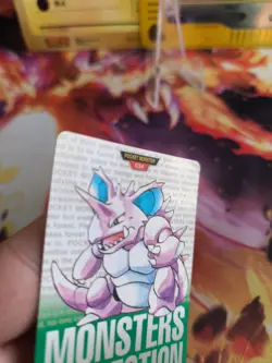 Pokemon Karte Card Nidoking Green Monsters Collection Carddass 1996 japanese Exc - Image 4