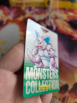 Pokemon Karte Card Nidoking Green Monsters Collection Carddass 1996 japanese Exc - Image 5