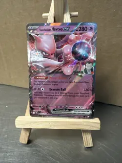 Pokemon TCG Team Rockets Mewtwo EX Double Rare Card 081/182 - Image 1