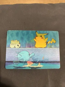 1998 Pokemon Poolside #PIKA-0019D/DVD 3D card Insert from VIZ Video DVD b32 - Image 1