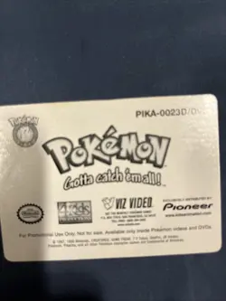 1998 Pokemon Video Pioneer Lenticular Squirtle Viz Promo Card PIKA-0023D - Image 2