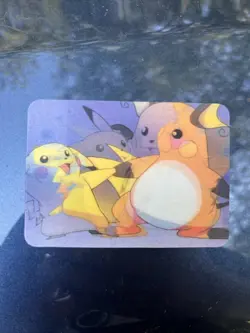 Pokemon Pikachu Raichu 3D Lenticular Promo Card Viz Video Pioneer PIKA-0030D/DVD - Image 1