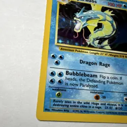Pokemon TCG Gyarados Base Set Holo Rare 6/102 100 HP 1999 English Arita - Image 2