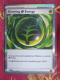 Hologram Foil Growing Energy 086/088 Mega Evolutions: Perfect Order Pokemon TCG - Image 1