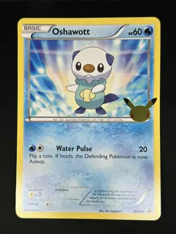 Pokemon TCG JUMBO Oshawott First Partner 25th Anniversary Celebrations BW03 MINT - Image 1