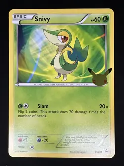 Pokemon TCG JUMBO Snivy First Partner 25th Anniversary Celebrations BW01 NM - Image 1