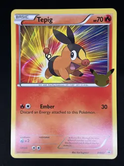Pokemon TCG JUMBO Tepig First Partner 25th Anniversary Celebrations BW02 - Image 1