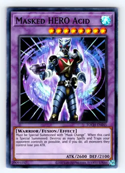 Yugioh Masked HERO Acid TOCH-EN045 Super Rare - NM 💎 - Image 1
