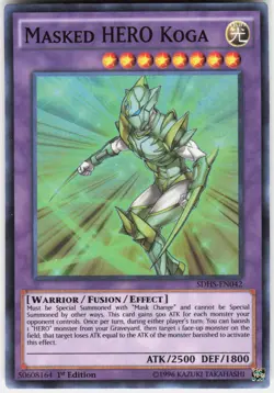 Masked HERO Koga SDHS-EN042 Structure Deck: HERO Strike Yu-Gi-Oh 1st Edition NM - Image 1