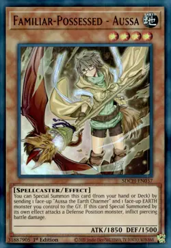 Yu-Gi-Oh! Familiar-Possessed - Aussa 1st Ed. SDCH-EN037 Ultra Rare NM/LP x1 - Image 1