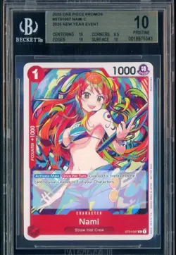 Nami (2025 New Year Event Participant) ST01-007 One Piece Promo - BGS 10 - Image 1