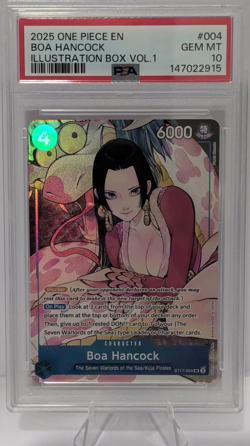 Bandai One Piece CCG Boa Hancock ST17-004 Illustration Box Vol.1 EN Holo PSA 10 - Image 1