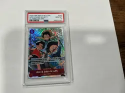 Ace & Sabo & Luffy Alt Art Foil OP13-007 Carrying on His Will PSA 10 - Image 1