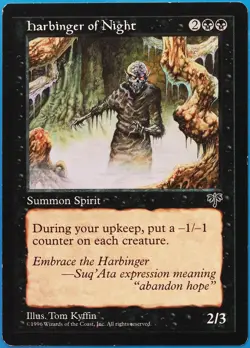 Harbinger of Night Mirage NM Black Rare MAGIC MTG CARD (ID# 513236) ABUGames - Image 1