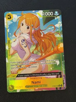 Nami ST29-008 SR Parallel One Piece Card TCG NM Alt Art (Luffy) - Image 1