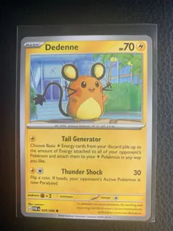 Pokemon Dedenne Perfect Order 029/088 Basic Electric Card Thunder Shock - Image 1