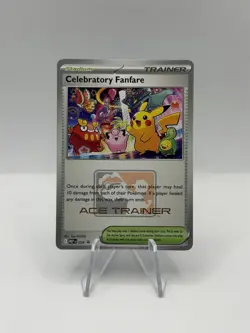 Celebratory Fanfare ACE TRAINER Pokemon Promo Card English Card MEP 28 ✨ - Image 1