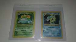 Pokemon holos Venusaur 15/102 Gyarados 6/102 heavily played 2 cards grass water - Image 1