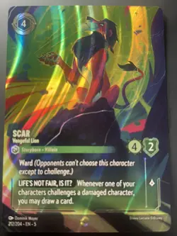 Lorcana Scar - Vengeful Lion (Enchanted) NM Holofoil Shimmering Skies - Image 2