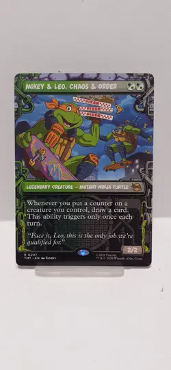 Mikey & Leo, Chaos & Order (Showcase) 247 TMNT Magic The Gathering R NM - Image 1