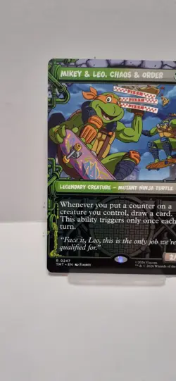 Mikey & Leo, Chaos & Order (Showcase) 247 TMNT Magic The Gathering R NM - Image 2