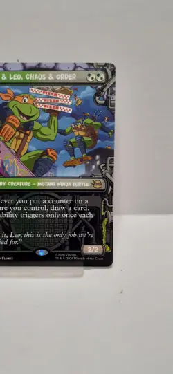 Mikey & Leo, Chaos & Order (Showcase) 247 TMNT Magic The Gathering R NM - Image 3