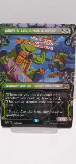 Mikey & Leo, Chaos & Order (Showcase) 247 TMNT Magic The Gathering R NM - Image 4