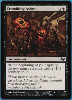 Crumbling Ashes Eventide NM Black Uncommon MAGIC MTG CARD (ID# 519036) ABUGames - Image 1