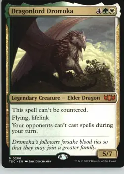 Dragonlord Dromoka 286 Commander: Tarkir: Dragonstorm Magic: The Gathering NM - Image 1