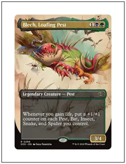 Blech, Loafing Pest, Borderless Art, Magic the Gathering, MTG NM - Image 1