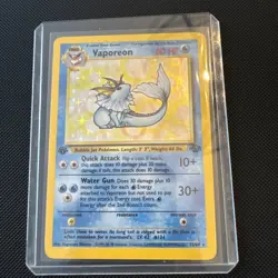 Vaporeon 1st Edition Holo Rare Jungle 12/64 Pokemon Card Wizards 1999 English - Image 1