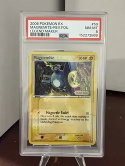 2006 Pokemon EX Legend Maker Magnemite Rev Reverse Holo Foil #59 PSA 8 - Image 1