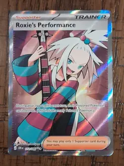 Pokemon TCG Roxie's Performance #112/086 Chaos Rising Full Art Holo Trainer - Image 1
