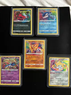 Pokemon Lot of (5) Amazing Rares: Yveltal, Kyogre, Zacian, Zamazenta, Jirachi - Image 1