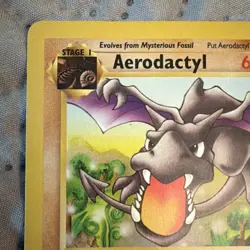 Pokemon Aerodactyl 16/62 Fossil 1st Edition Rare Wizards 1999 English - Image 4