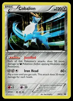 Pokemon Card - Cobalion Black And White Promo BW72 Holo Promo - Image 1