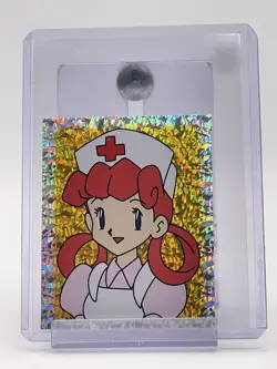 NURSE JOY 1998 POKEMON MERLIN STICKER SPECIAL GLITTER #S34 C Q6233 - Image 1