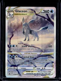 2023 Pokemon SWSH Crown Zenith Glaceon VST Galarian Gallery #GG40/GG70 - Image 1