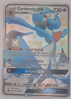 Gardevoir GX Rare Ultra Holo Full Art Pokemon Card SV75/SV94 Hidden Fates Set - Image 1