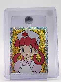 NURSE JOY 1998 POKEMON MERLIN STICKER SPECIAL GLITTER #S34 B Q6233 - Image 1