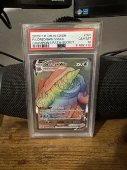 Pokemon TCG Drednaw VMAX Holo Rare Card Champions Path 15/73 PSA 10 - Image 1