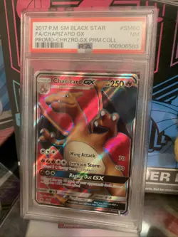 2017 Pokemon TCG Charizard-GX Holo Promo Card SM60 Psa 7 - Image 1