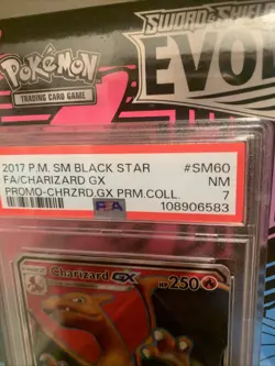 2017 Pokemon TCG Charizard-GX Holo Promo Card SM60 Psa 7 - Image 3